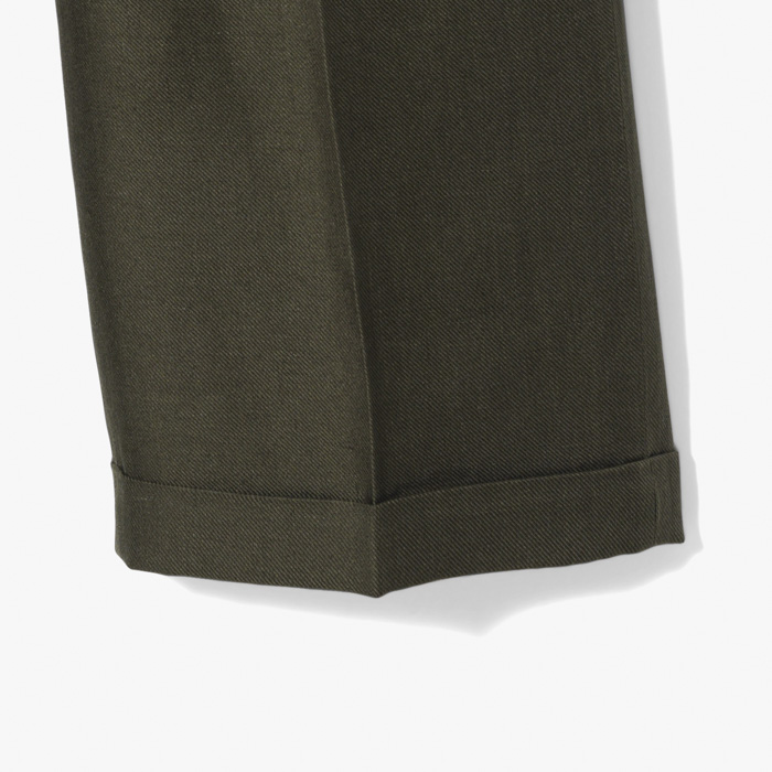 SEMI-FLARE WIDE PANTS (DRY TOUCH) KHAKI