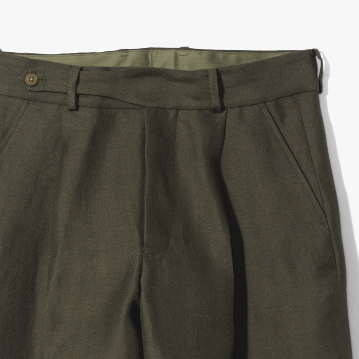 SEMI-FLARE WIDE PANTS (DRY TOUCH) KHAKI