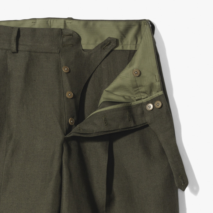 SEMI-FLARE WIDE PANTS (DRY TOUCH) KHAKI