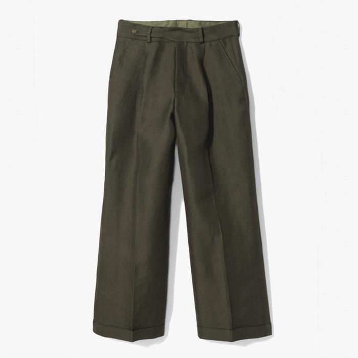 SEMI-FLARE WIDE PANTS (DRY TOUCH) KHAKI