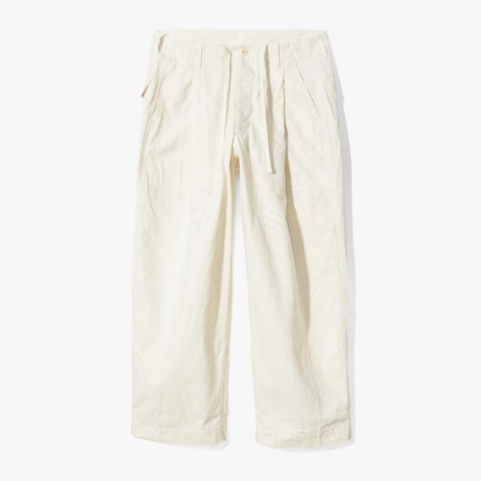 HIGH TWIST OXFORD WIDE PANTS ECRU