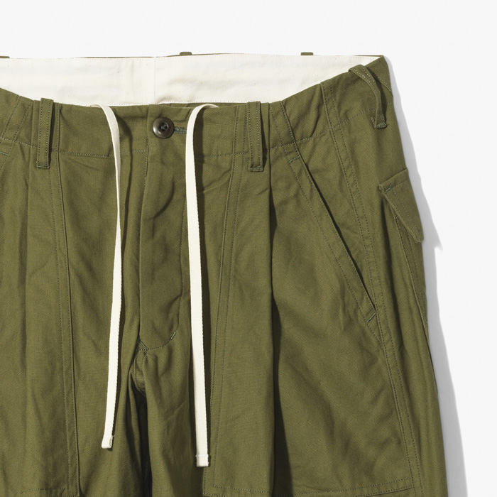 HIGH TWIST OXFORD WIDE PANTS KHAKI