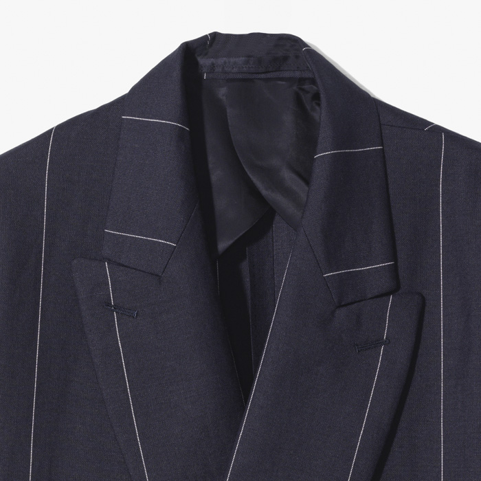 DOUBLE BREASTED JACKET (PINSTRIPE) NAVY