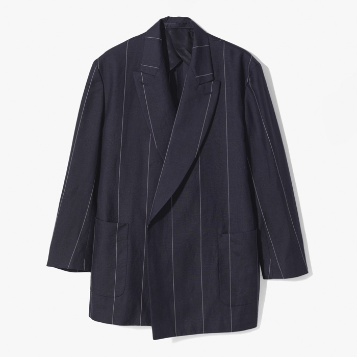 DOUBLE BREASTED JACKET (PINSTRIPE) NAVY