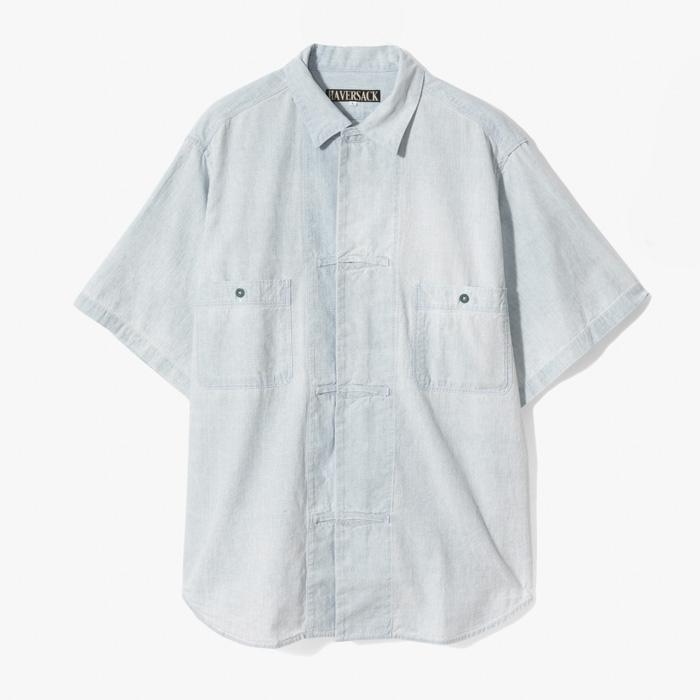 DUNGAREE WORK SHIRT WASHED BLUE