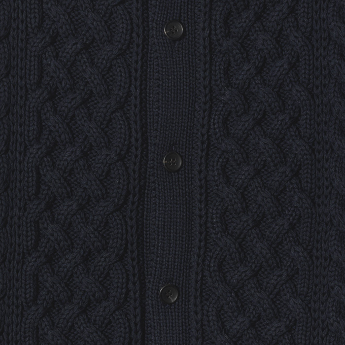 3G ARAN STITCH VEST NAVY