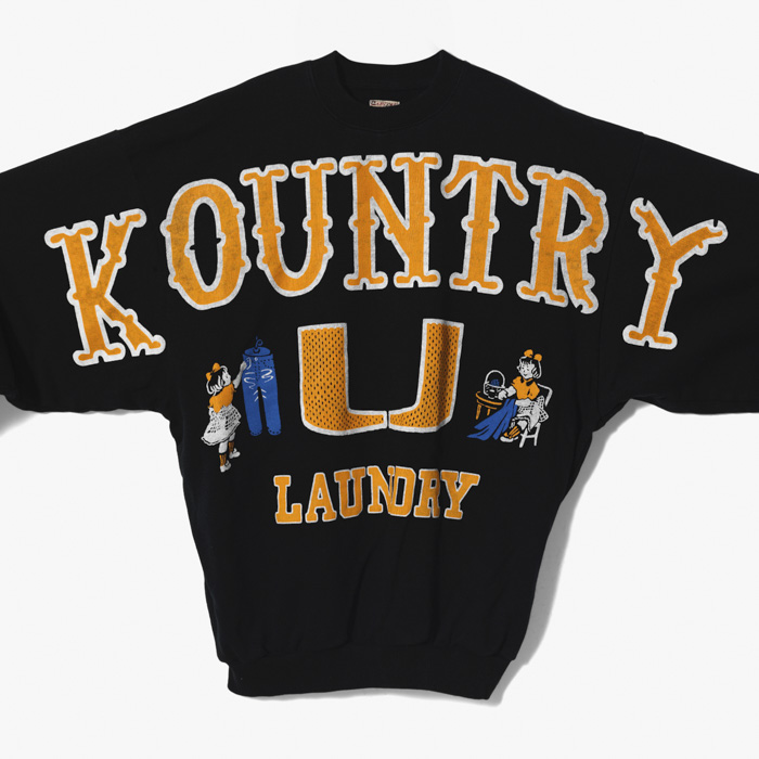 BIG KOUNTRY KNIT BIG SWEATSHIRT (30/-SWT) BLACK