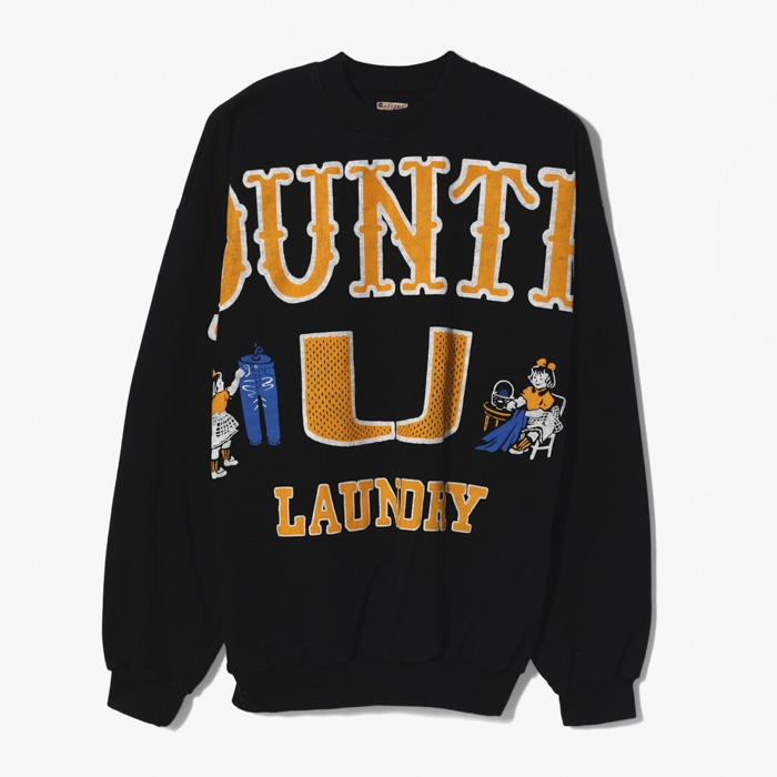 BIG KOUNTRY KNIT BIG SWEATSHIRT (30/-SWT) BLACK