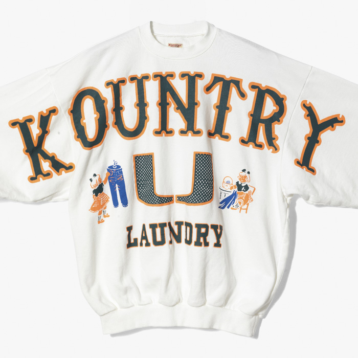 BIG KOUNTRY KNIT BIG SWEATSHIRT (30/-SWT) WHITE