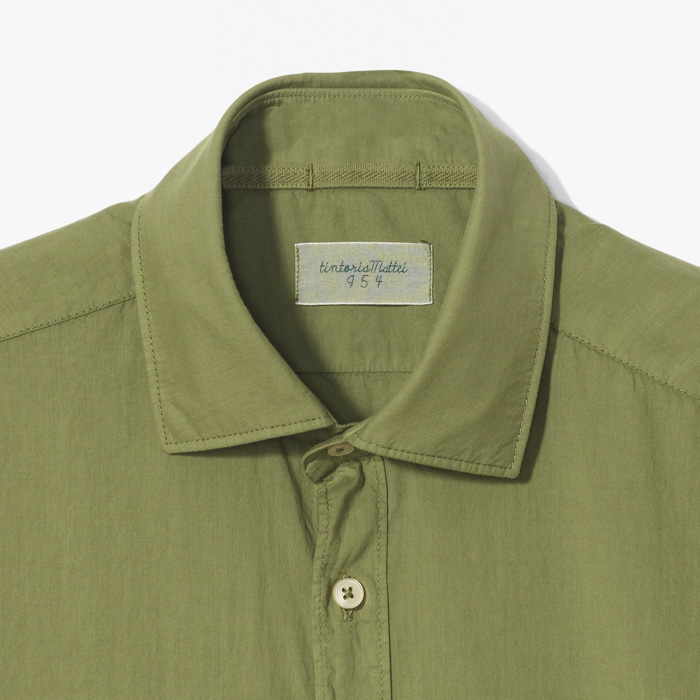 MENS SHIRTS (OVERDYED) GREEN