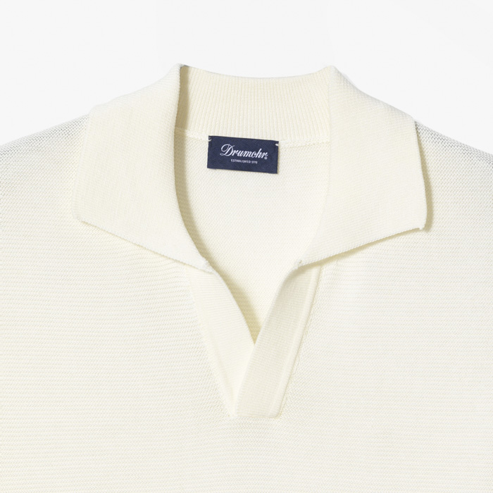 COTTON POLO SHIRT IVORY