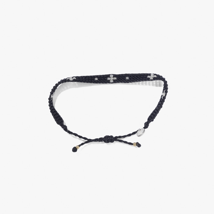 MACRAME BEADS BRACELET BLACK