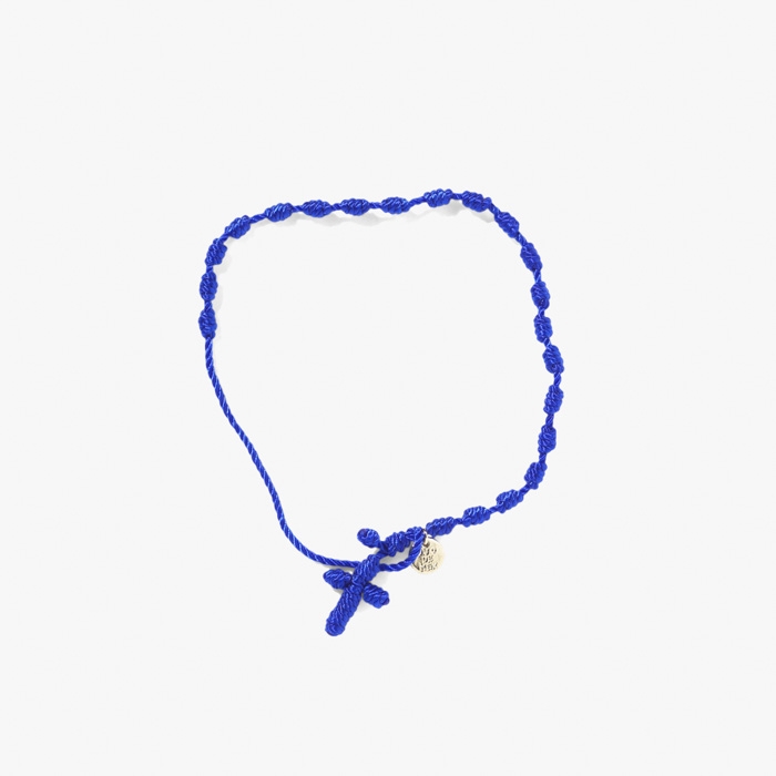 MEXICAN ROSARIO BRACELET ROYAL BLUE