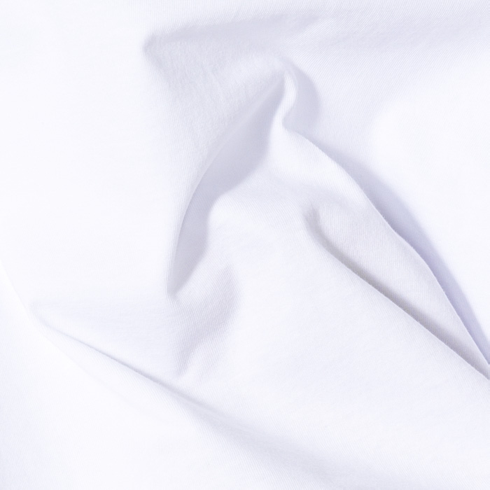 CREW NECK T-SHIRT (LOGO PATCH) WHITE