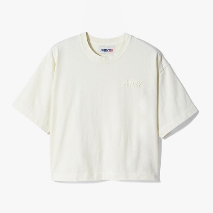 (WOMAN) BOXY FIT CROPPED T-SHIRT ECRU