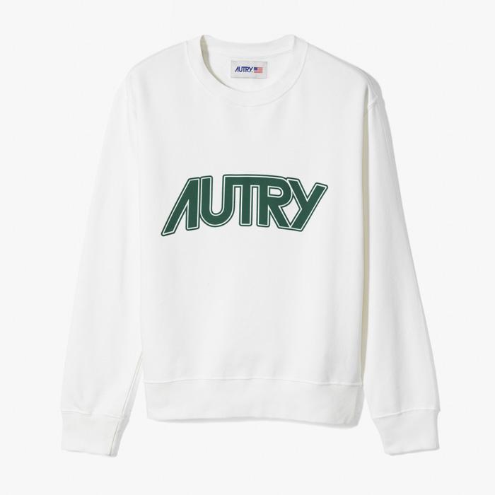 (WOMAN) CREW NECK SWEATSHIRT (LOGO) WHITE