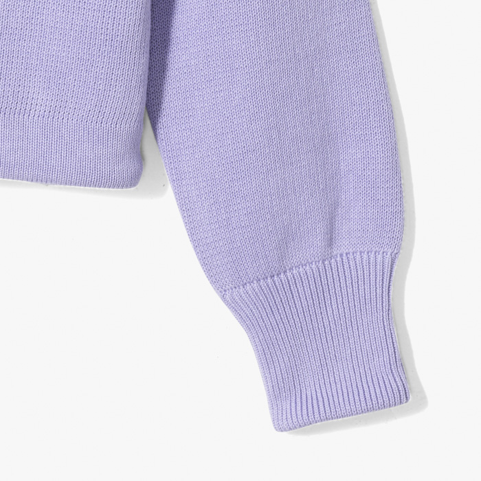 (WOMAN) BOXY FIT CREW NECK SWEATER LAVENDER