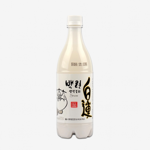 백련 생막걸리 Snow 스노우 6도 750ml