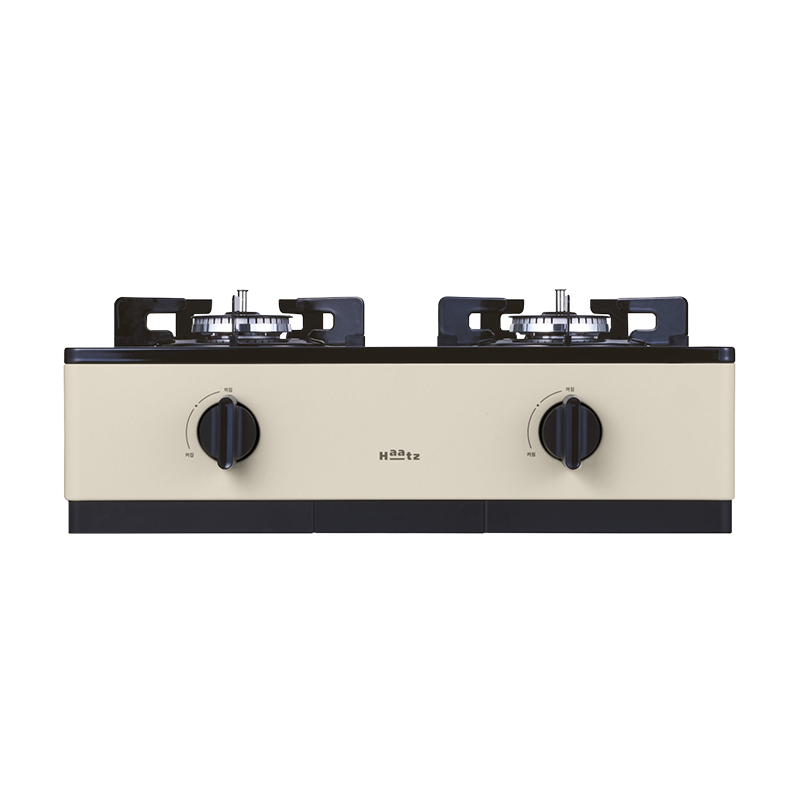 [NEW신상] 하츠 프리스탠딩 2구 가스레인지 쿡탑 HFG-2381 (쿨메탈, 크림옐로우)