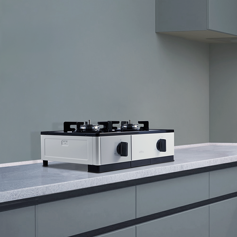 [NEW신상] 하츠 부띠크 프리스탠딩 2구 자동불꽃조절 가스레인지 HFG-2383 (그레이/핑크/옐로우/민트)