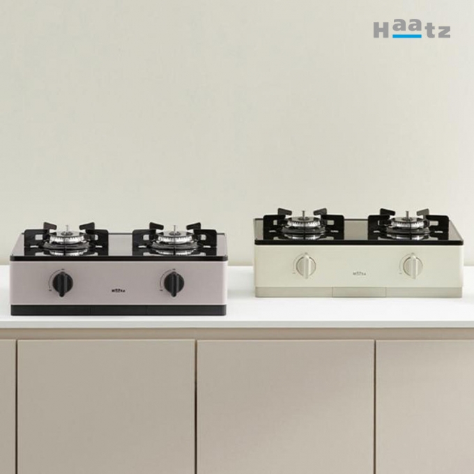 하츠 프리스탠딩 2구 가스레인지 HFG-2381 (모카그레이/크림베이지)