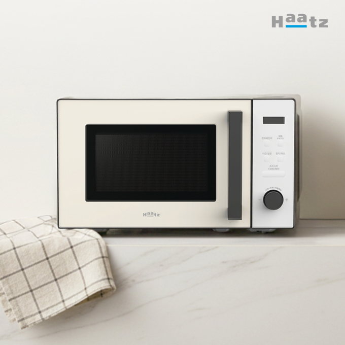 하츠 20L 회전형 미니 소형 전자레인지 CSM-4401G/CSM-4402G (크림베이지/모노그레이)