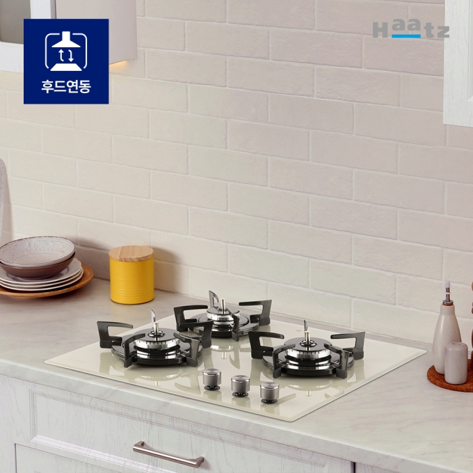 하츠 세라믹 3구 가스레인지 CGC-3602GDRH (블랙/그레이/옐로우)