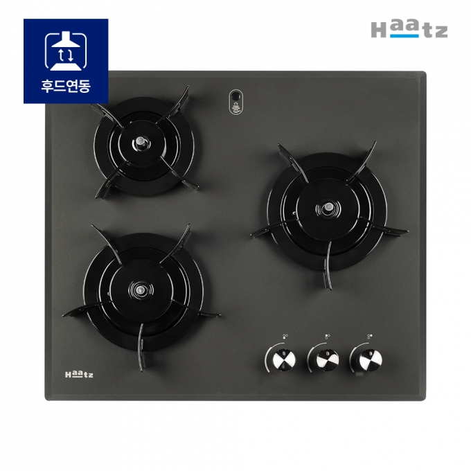 하츠 세라믹 3구 가스레인지 CGC-3602GDRH (블랙/그레이/옐로우)