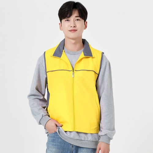 단체조끼 바람막이조끼 행사 듀스포 배색 유니폼 제작 SH505