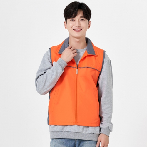 단체조끼 바람막이조끼 행사 듀스포 배색 유니폼 제작 SH505