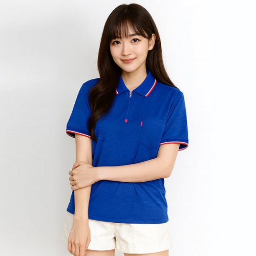 니즈 지퍼 반팔 티셔츠 S-1155(긴팔 가능)