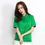 프레시 지퍼 반팔 카라 티셔츠 S-3138(긴팔 가능)