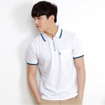 프레시 지퍼 반팔 카라 티셔츠 S-3138(긴팔 가능)