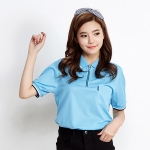 프레시 지퍼 반팔 카라 티셔츠 S-3138(긴팔 가능)