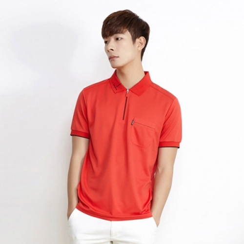 쿨론 엠보 지퍼 스티치 반팔 티셔츠 회사 유니폼 단체복 단체티 제작 S-3136(긴팔 가능)