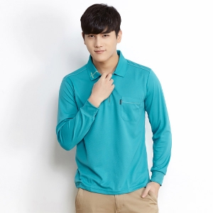 쿨론 엠보 지퍼 스티치 긴팔 카라 티셔츠 회사 유니폼 단체복 단체티 제작 S-3135(반팔 가능)