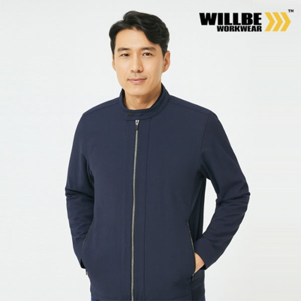 윌비(WILLBE) 시어서커 봄 가을 춘추 작업복 근무복 점퍼 CT-132
