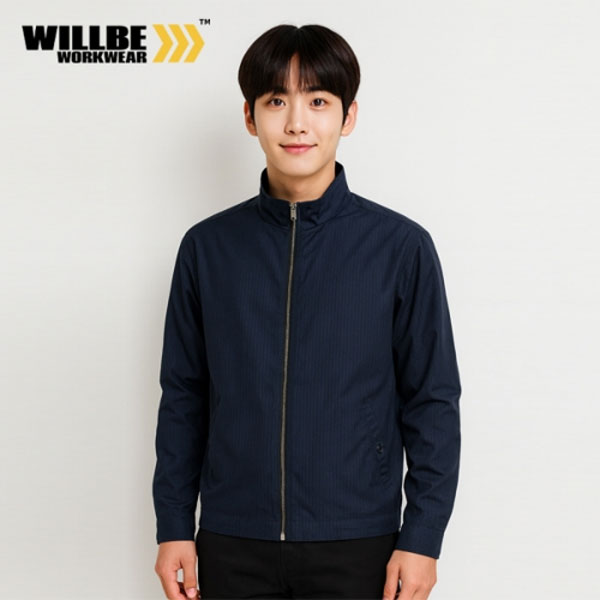 윌비(WILLBE) 잔체크 메모리 작업복 근무복 점퍼 CT-126