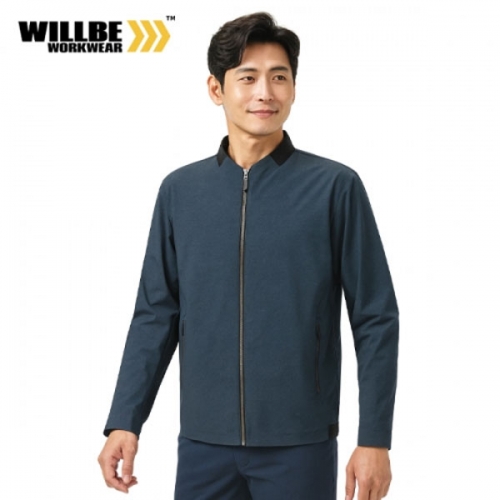 윌비(WILLBE) 멜란지 스트레치 춘추 회사 자켓 작업복 근무복 춘추복 봄 점퍼 CT-125