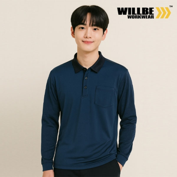 윌비(WILLBE) 소매 스트라이프 근무복 티셔츠 CT-624 - 625
