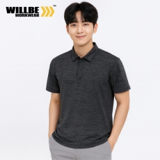 윌비(WILLBE) 멜란지 반팔 티셔츠 회사 여름 작업복 기능성 티 CT-622