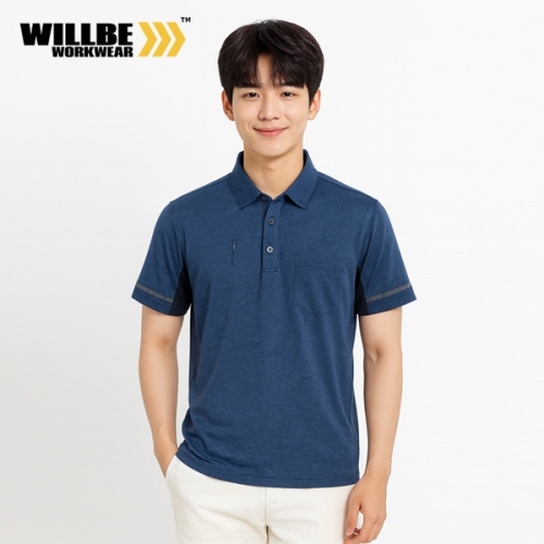 윌비(WILLBE) 벤틸레이션 근무복 반팔 티셔츠 CT-626~627