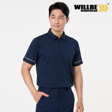 윌비(WILLBE) 리플렉트 근무복 반팔 티셔츠 CT-628 - 629