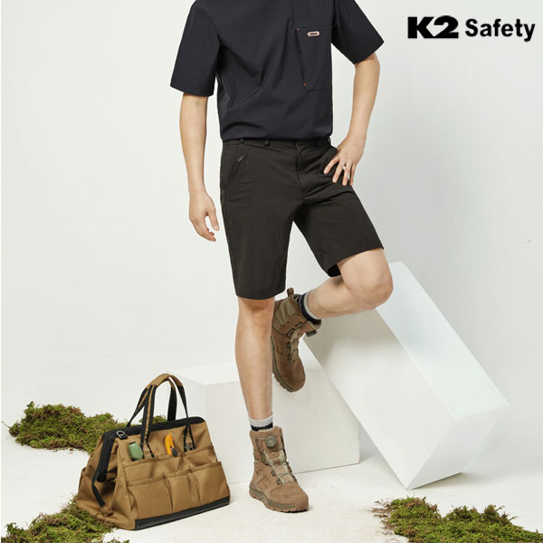 K2 세이프티 근무복/작업복바지 스판 하프팬츠 PT-2302