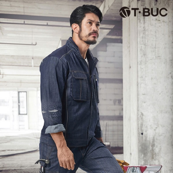 티뷰크 청지 스판 춘추 작업복 세트 TJS-1301JP(상의기준가)