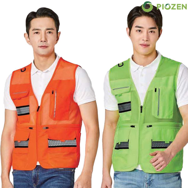 피오젠 작업복 여름 망사 작업 조끼 PS-V42~43