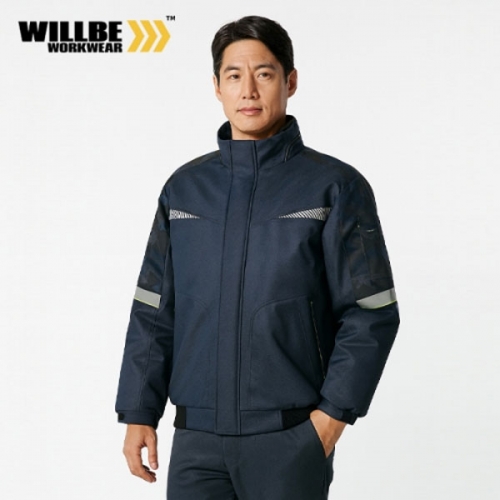 윌비(WILLBE) 카모 데님 겨울 작업복 패딩 점퍼 PR-712