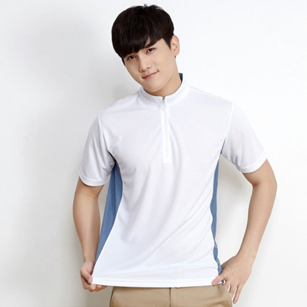 094 기능성 에어로쿨 남자 등산복 반팔 집업티 등산티 작업복 티셔츠 여름 작업티 S-109(긴팔 가능)