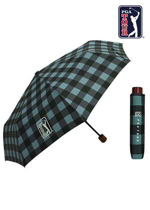 PGA TOUR 3단 수동 체스블루 우산(50개 이상 가능)_기념품 답례품 판촉물 단체우산 인쇄 각인 주문제작