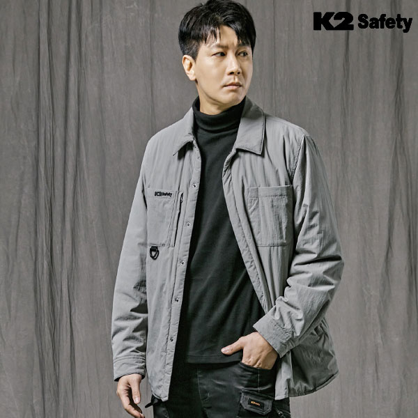 K2 세이프티 작업복 근무복 패딩 셔츠형 자켓 JK-F2108